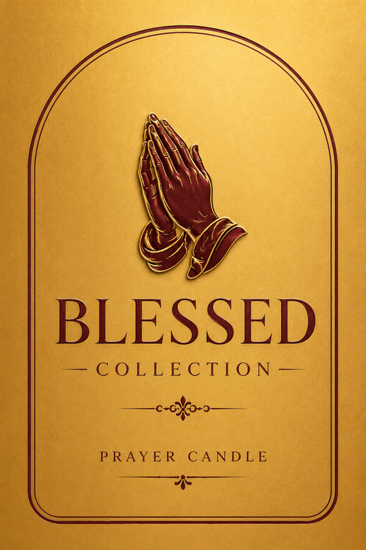 Blessed collection prayer candle infused with holy anointing oil