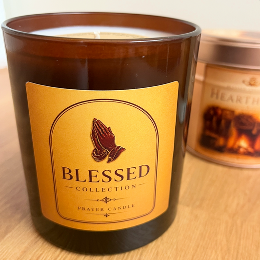 Blessed collection prayer candle with holy oil and prayer